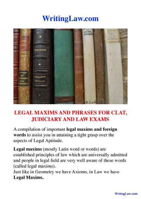 117 important legal maxims for law exams writinglaw legal maxims and phrases for clat