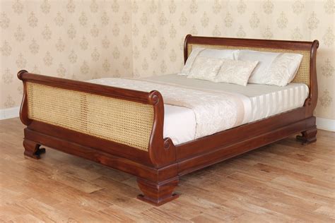 B012 French Rattan Sleigh Bed Side Lock Stock And Barrel Furniture Ltd