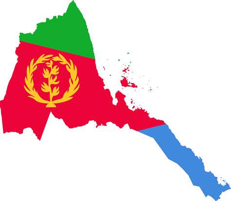 Clipart Eritrea Flag Map