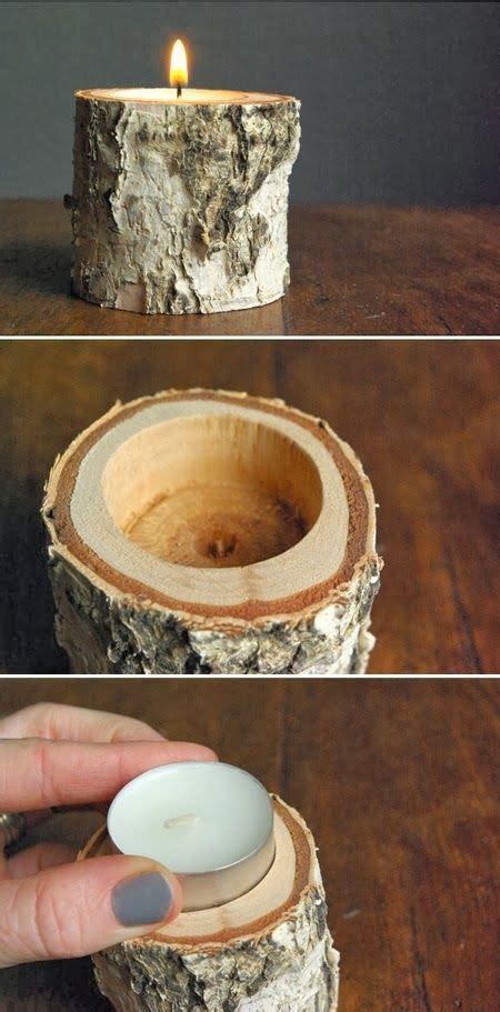 Tree Bark Candle Holders Easy Diy Crafts Birch Wood Candle Holders