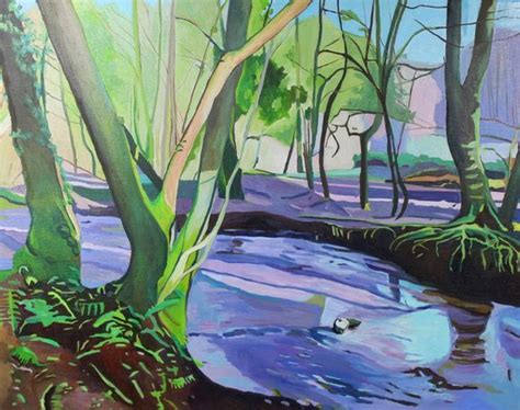 The Purple Stream Landscape Artist Landscape Paintings Composition