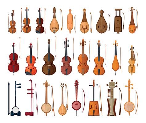 Set Of Bowed String Instruments 9639736 Vector Art At Vecteezy