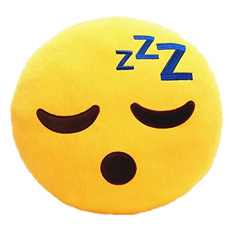 Liandhi 32cm Emoji Smiley Emoticon Yellow Round Cushion Pillow Stuffed