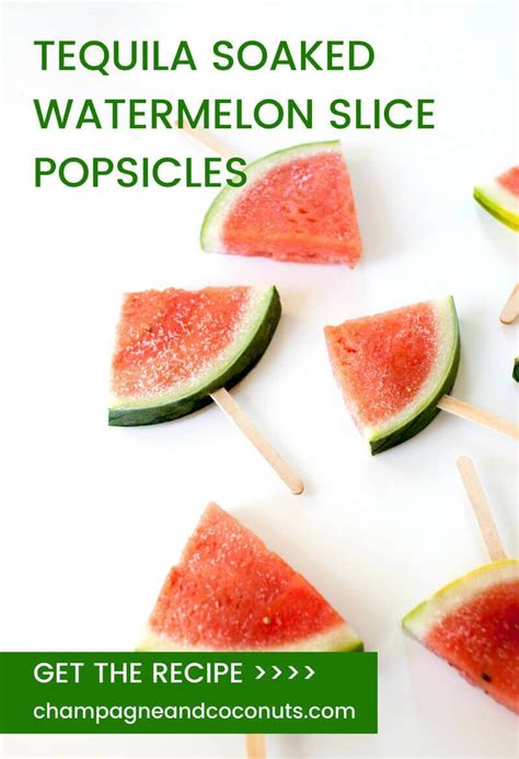 Tequila Soaked Watermelon Slice Popsicles Are So Easy To Make