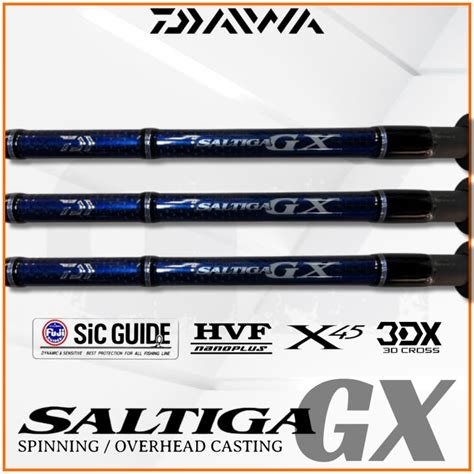 Daiwa Saltiga GX Popping Spinning And Overhead Casting Fishing Rod 2023