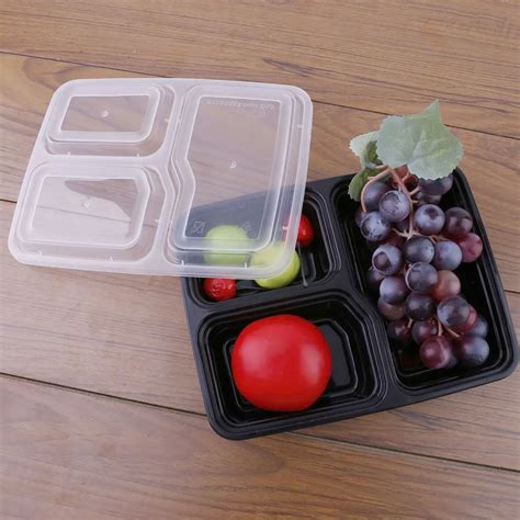 Behogar 10pack Disposable Plastic Food Storage Containers Lunch Box