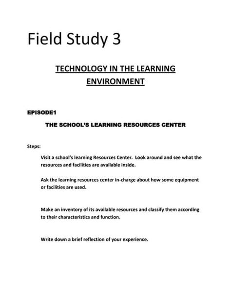 Field Study 3 Mhet Pdf