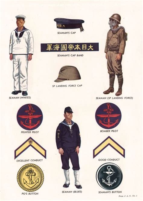 Imperial Japanese Navy Enlisted Personnel Including Special Naval Landing Force Uniforms