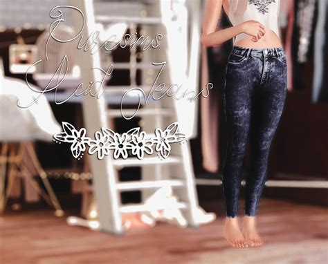 Sims 4 Puresims Acid Jeans The Sims Game