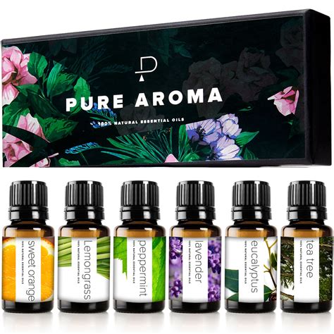 Essential Oils By Pure Aroma Gift Set Pack Top Aromatherapy Pure
