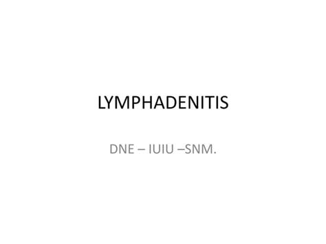 Lymphadenitispptx