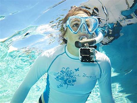 Us Divers Lux Platinum Snorkeling Set Panoramic View Mask Pivot Fins Gopro Ready Dry Top