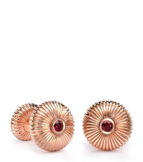 Fabergé Red Rose Gold And Ruby Colours Of Love Cufflinks Harrods Uk