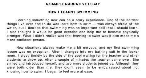 Narrative Essay Example About Life