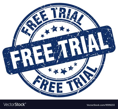 Free Trial Stamp Royalty Free Vector Image Vectorstock