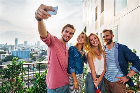 Group Of Friends Take A Selfie By Stocksy Contributor Lumina Stocksy