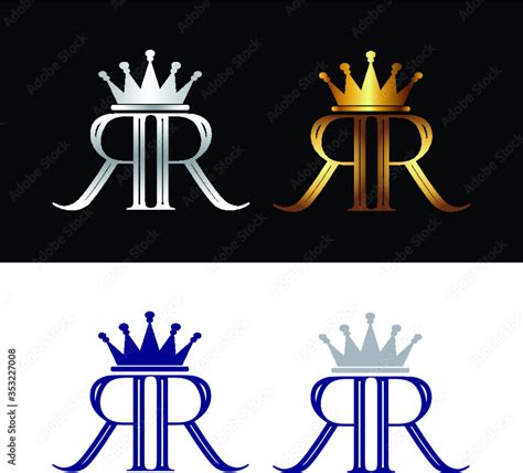 Letter R Logo With Crown Above Stock Vector Adobe Stock