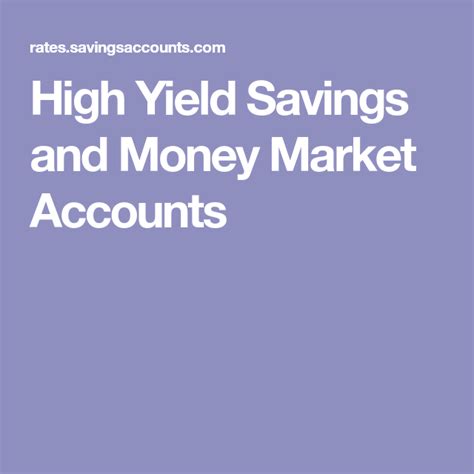 If you intend to make more regular transactions—by check or. High Yield Savings and Money Market Accounts | Money market account, Money market, High yield ...