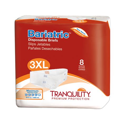 Tranquility Bariatric Disposable Briefs With Tabs Maximum Carewell