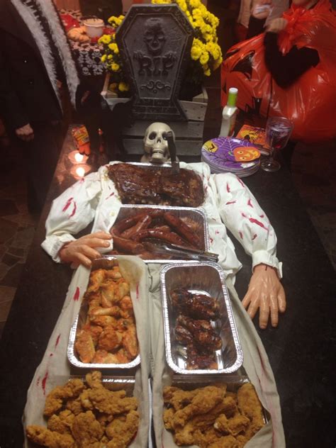 Stir well to blend flavors. Zombie buffet. | Halloween food for party, Halloween ...