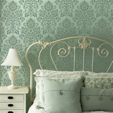 Large Damask Wall Stencils French And Vintage Wallpaper