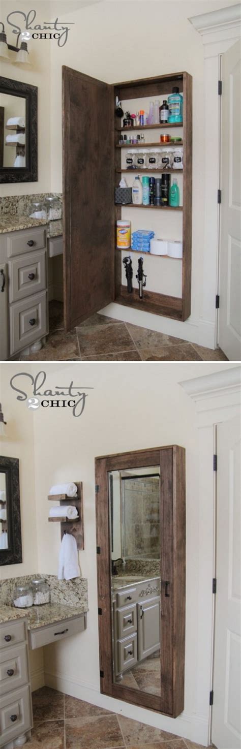 Freestanding bathroom storage gives you the opportunity to easily move it from room to room if you have several people sharing one bathroom. 20 Clever Bathroom Storage Ideas - Hative