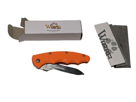 Wiebe Monarch Folding Scalpel Knife Wicked Sharp With 3 Replacement