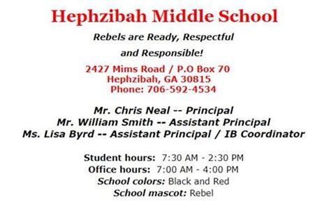 Hephzibah Middle School Homepage