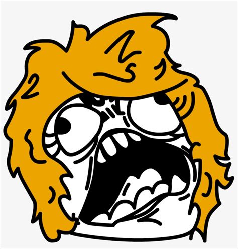 Angry Troll Face Png Angry Girl Face Meme Transparent PNG 1000x1000