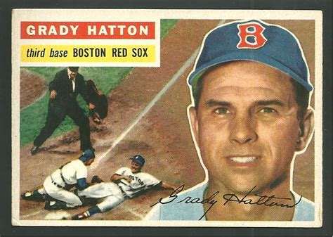 Topps Grady Hatton Vintage Baseball Card Mlb Boston Red Sox