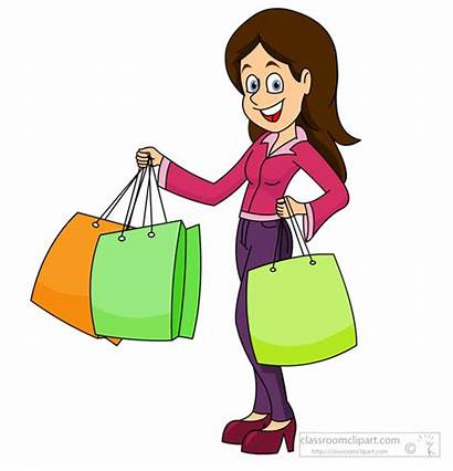 Clipart Bags Woman Person Shoping Shopping Clip