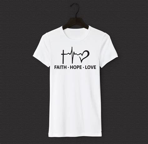 Faith Hope Love T Shirt Tango Graphics Print