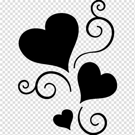 Silhouette Stencil Heart Silhouette Transparent Background Png