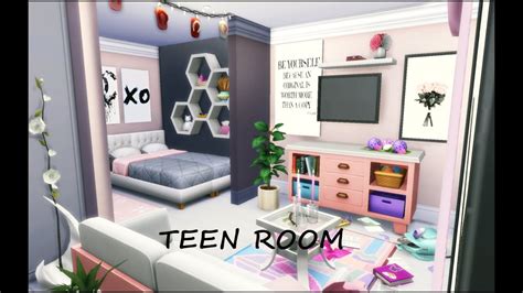 The Sims 4 No Cc Girl Teen Bedroom Youtube