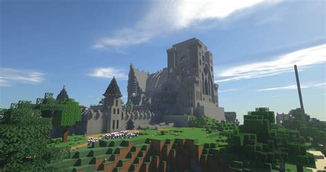 Simple Cobblestone Castle In Survival Minecraft