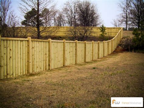 Building a fence on a sloped landscape? Fence on a slope. | Traditional Privacy Fences | Pinterest ...