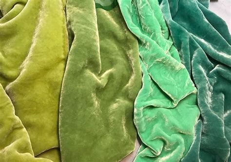 Pastel Green Sample Set Hand Dyed Silk Velvet Fabric 14 Etsy Canada