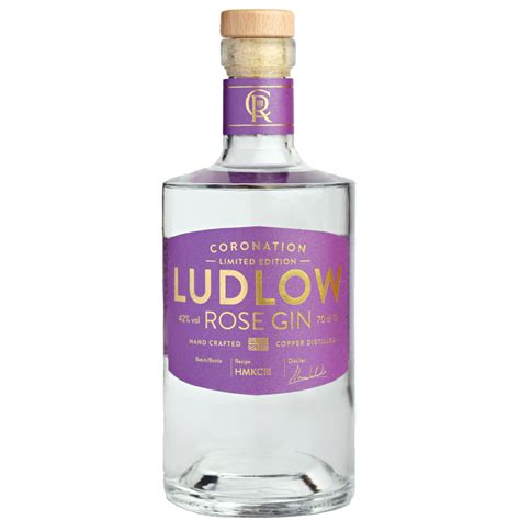 Ludlow Dry Gin Limited Edition Coronation Rose Ludlow Distillery