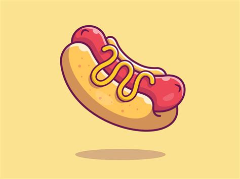 Flying Fast Food 🌭 🍔 🍟 🍕🍦🥤 Hot Dogs Vector Icons Illustration Food