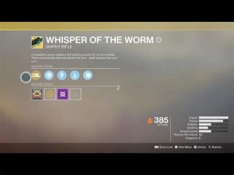 Destiny 2 Whisper Of The Worm Mission YouTube