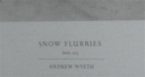 Sold Price Andrew Wyeth Snow Flurries March 2 0115 1015 Am Est