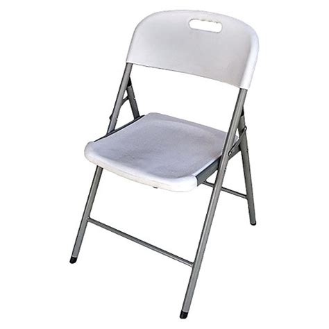 It can be combined with a folding table. Folding Chair Off-White - Plastic Dev Group : Target