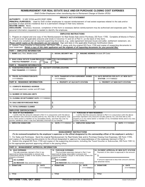 Dd Form 1705 Fill Out Sign Online And Download Fillable Pdf