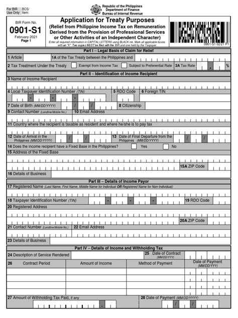 Bir Form No 0901 S1 Pdf Taxes Taxpayer