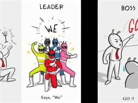 A major difference between bosses and leaders is that a boss will get things done by compulsion and by instilling fear, whereas a leader will get things done, by making an employee excited about the task. Difference Between Boss and Leader - YouTube