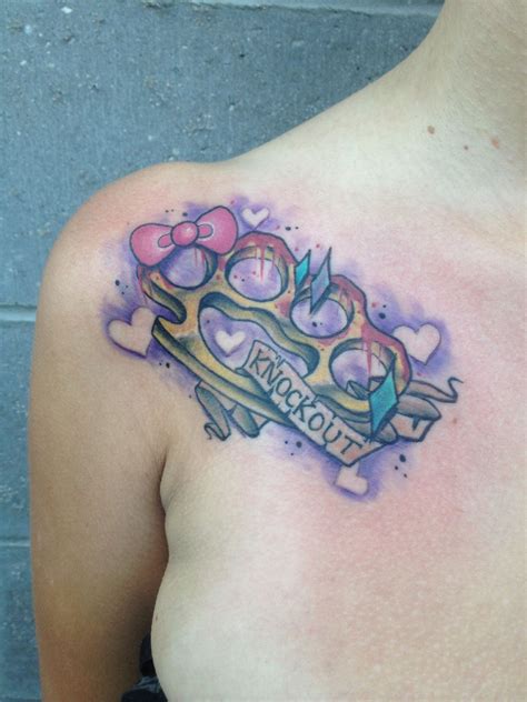 Pin By Kiersten Shaine On Tattoos Brass Knuckle Tattoo Girly Tattoos