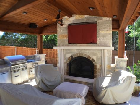 Austin Outdoor Fireplace Austin Decks Pergolas Covered Patios