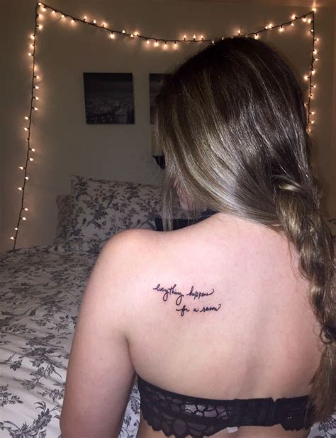 Everything Happens For A Reason Shoulder Tattoo Shoulder Tattoo