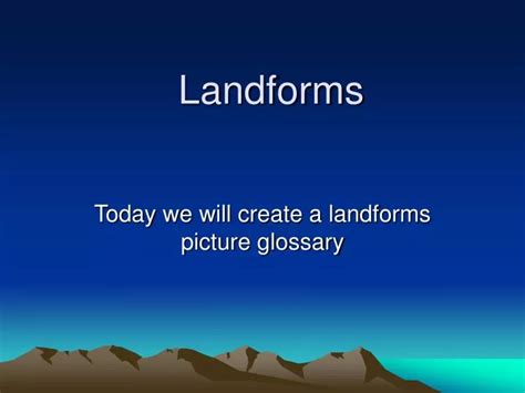 Ppt Landforms Powerpoint Presentation Free Download Id4515452