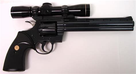 Colt Python 357 Mag Caliber Revolver 8 Blue Model With Leupold 4x